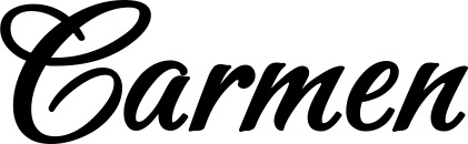 Vorschau des Bootsnamens "Carmen" als Schriftzug für "Bootsbeschriftung Klassisch 50"