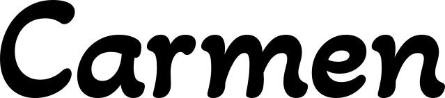 Vorschau des Bootsnamens "Carmen" als Schriftzug für "Bootsbeschriftung Klassisch 103"
