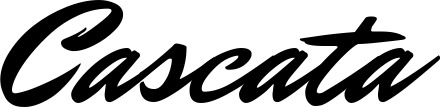 Vorschau des Bootsnamens "Cascata" als Schriftzug für "Bootsbeschriftung Klassisch 82"