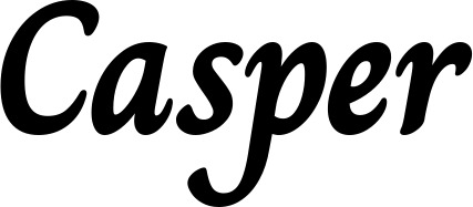 Vorschau des Bootsnamens "Casper" als Schriftzug für "Bootsbeschriftung Klassisch 51"