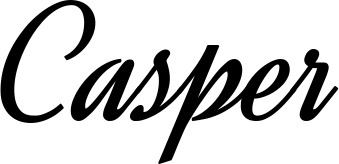 Vorschau des Bootsnamens "Casper" als Schriftzug für "Bootsbeschriftung Klassisch 44"