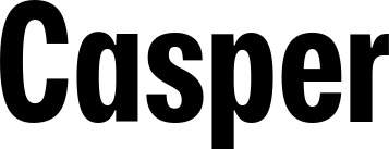Vorschau des Bootsnamens "Casper" als Schriftzug für "Bootsbeschriftung Fett 25"