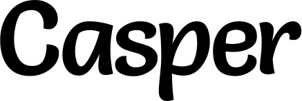 Vorschau des Bootsnamens "Casper" als Schriftzug für "Bootsbeschriftung Klassisch 94"