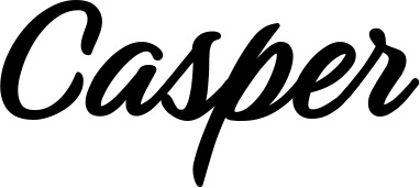 Vorschau des Bootsnamens "Casper" als Schriftzug für "Bootsbeschriftung Klassisch 48"
