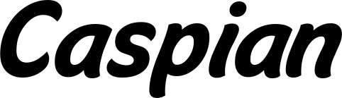 Vorschau des Bootsnamens "Caspian" als Schriftzug für "Bootsbeschriftung Klassisch 14"