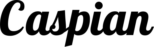 Vorschau des Bootsnamens "Caspian" als Schriftzug für "Bootsbeschriftung Neu 60"