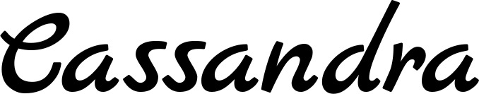 Vorschau des Bootsnamens "Cassandra" als Schriftzug für "Bootsbeschriftung Klassisch 77"