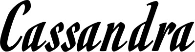 Vorschau des Bootsnamens "Cassandra" als Schriftzug für "Bootsbeschriftung Klassisch 93"