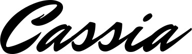 Vorschau des Bootsnamens "Cassia" als Schriftzug für "Bootsbeschriftung Klassisch 82"