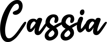 Vorschau des Bootsnamens "Cassia" als Schriftzug für "Bootsbeschriftung Klassisch 74"
