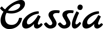 Vorschau des Bootsnamens "Cassia" als Schriftzug für "Bootsbeschriftung Klassisch 45"