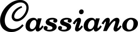Vorschau des Bootsnamens "Cassiano" als Schriftzug für "Bootsbeschriftung Klassisch 84"