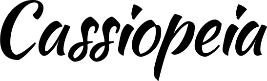 Vorschau des Bootsnamens "Cassiopeia" als Schriftzug für "Bootsbeschriftung Klassisch 73"