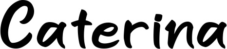 Vorschau des Bootsnamens "Caterina" als Schriftzug für "Bootsbeschriftung Klassisch 95"