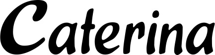 Vorschau des Bootsnamens "Caterina" als Schriftzug für "Bootsbeschriftung Klassisch 15"