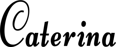 Vorschau des Bootsnamens "Caterina" als Schriftzug für "Bootsbeschriftung Klassisch 76"