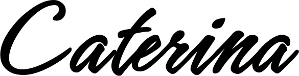 Vorschau des Bootsnamens "Caterina" als Schriftzug für "Bootsbeschriftung Klassisch 71"