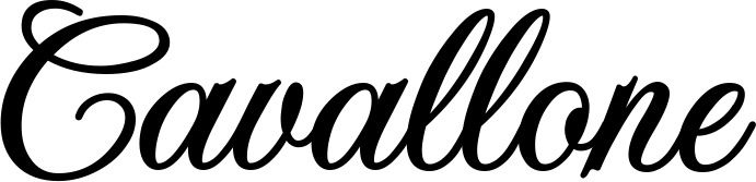 Vorschau des Bootsnamens "Cavallone" als Schriftzug für "Bootsbeschriftung Klassisch 70"