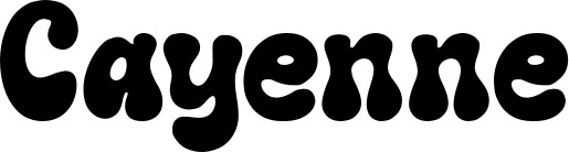 Vorschau des Bootsnamens "Cayenne" als Schriftzug für "Bootsbeschriftung Neu 62"