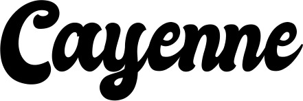 Vorschau des Bootsnamens "Cayenne" als Schriftzug für "Bootsbeschriftung Klassisch 41"