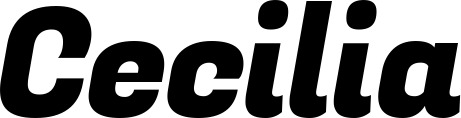 Vorschau des Bootsnamens "Cecilia" als Schriftzug für "Bootsbeschriftung Kursiv 04"