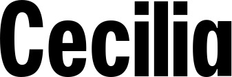 Vorschau des Bootsnamens "Cecilia" als Schriftzug für "Bootsbeschriftung Fett 25"