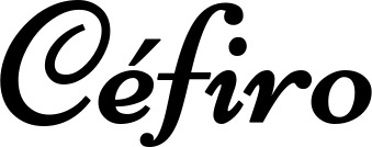 Vorschau des Bootsnamens "Céfiro" als Schriftzug für "Bootsbeschriftung Klassisch 84"