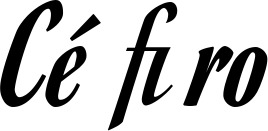 Vorschau des Bootsnamens "Céfiro" als Schriftzug für "Bootsbeschriftung Klassisch 93"