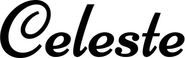 Vorschau des Bootsnamens "Celeste" als Schriftzug für "Bootsbeschriftung Klassisch 84"