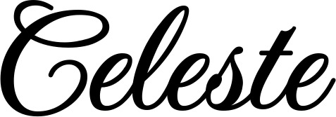 Vorschau des Bootsnamens "Celeste" als Schriftzug für "Bootsbeschriftung Klassisch 70"