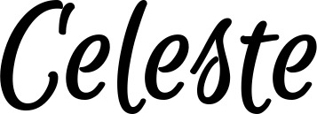 Vorschau des Bootsnamens "Celeste" als Schriftzug für "Bootsbeschriftung Klassisch 105"