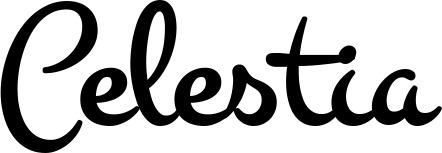 Vorschau des Bootsnamens "Celestia" als Schriftzug für "Bootsbeschriftung Klassisch 81"