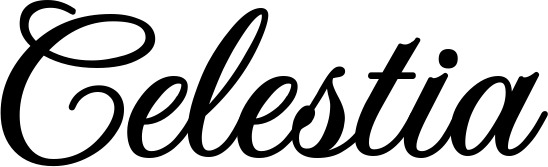 Vorschau des Bootsnamens "Celestia" als Schriftzug für "Bootsbeschriftung Klassisch 70"