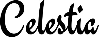 Vorschau des Bootsnamens "Celestia" als Schriftzug für "Bootsbeschriftung Klassisch 63"