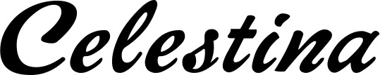 Vorschau des Bootsnamens "Celestina" als Schriftzug für "Bootsbeschriftung Klassisch 12"