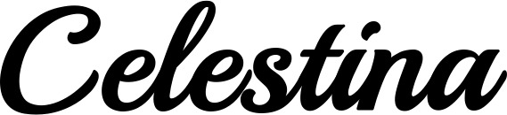 Vorschau des Bootsnamens "Celestina" als Schriftzug für "Bootsbeschriftung Klassisch 86"