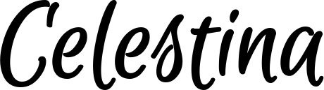Vorschau des Bootsnamens "Celestina" als Schriftzug für "Bootsbeschriftung Klassisch 105"