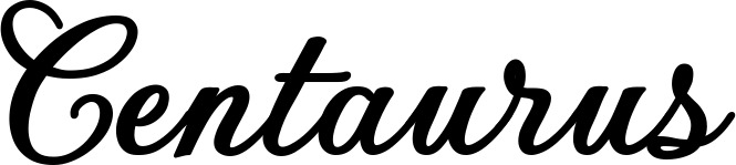 Vorschau des Bootsnamens "Centaurus" als Schriftzug für "Style Klassisch 69"