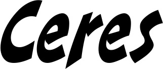 Vorschau des Bootsnamens "Ceres" als Schriftzug für "Style Klassisch 31"