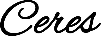 Vorschau des Bootsnamens "Ceres" als Schriftzug für "Bootsbeschriftung Klassisch 35"