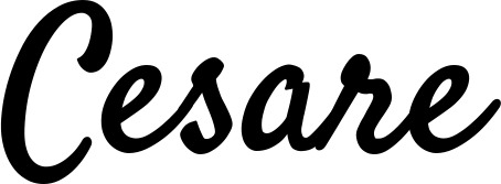 Vorschau des Bootsnamens "Cesare" als Schriftzug für "Bootsbeschriftung Klassisch 96"
