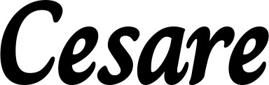 Vorschau des Bootsnamens "Cesare" als Schriftzug für "Bootsbeschriftung Klassisch 51"