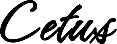 Vorschau des Bootsnamens "Cetus" als Schriftzug für "Bootsbeschriftung Klassisch 71"