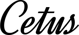 Vorschau des Bootsnamens "Cetus" als Schriftzug für "Bootsbeschriftung Klassisch 44"