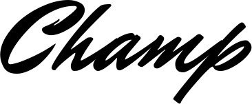 Bootsname 'Champ' angezeigt als 'Bootsbeschriftung Klassisch 82'