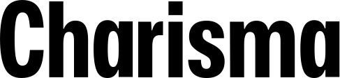Vorschau des Bootsnamens "Charisma" als Schriftzug für "Bootsbeschriftung Fett 25"