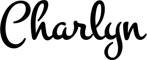Vorschau des Bootsnamens "Charlyn" als Schriftzug für "Bootsbeschriftung Klassisch 81"