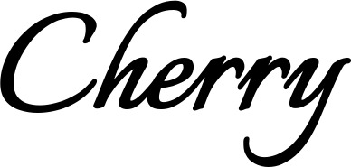 Vorschau des Bootsnamens "Cherry" als Schriftzug für "Style Klassisch 58"