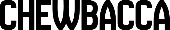 Vorschau des Bootsnamens "Chewbacca" als Schriftzug für "Bootsbeschriftung Neu 58"