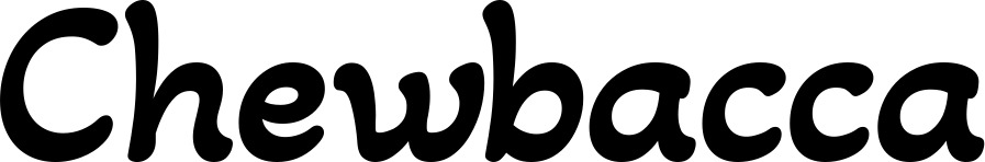 Vorschau des Bootsnamens "Chewbacca" als Schriftzug für "Bootsbeschriftung Klassisch 103"